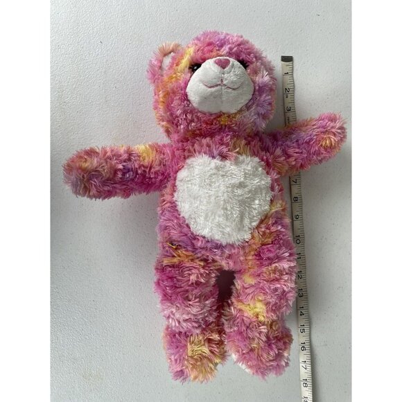 Build a Bear Endless Hugs Plush Bear 16 in Orange Sherbet Pink Heart Nose - Picture 12 of 12